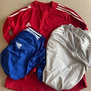Lot of 3 Adidas work out shirts rarely worn